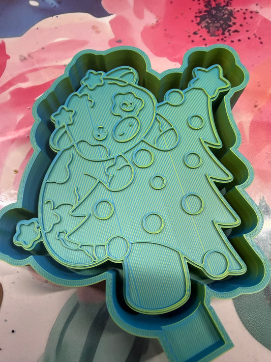 Christmas tree cow